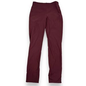 Athleta Wander Slim Ankle Pant Women’s 4 Burgundy Nylon Stretch Pants Activewear